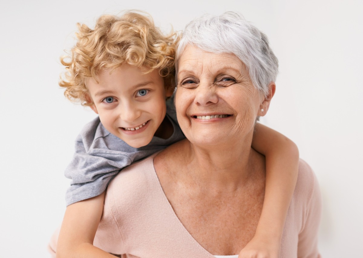 grandmother and grandson